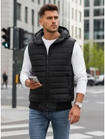 Pánská černá vesta FashionStreet TX4235 Pánská černá vesta FashionStreet TX4235