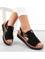 Pohodlné sandály W model 22018139 black - Rieker Pohodlné sandály W model 22018139 black - Rieker
