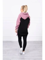 model 21752970 tmavě růžové šaty s kapucí - K-Fashion