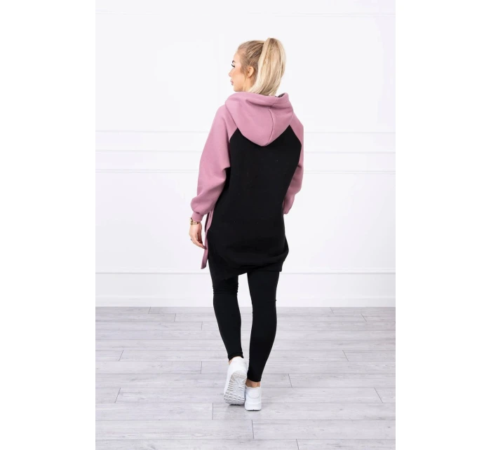 model 21752970 tmavě růžové šaty s kapucí - K-Fashion