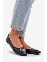 Baleríny Na Ploché Podešvi S Ozdobou Černé model 21684326 - Boto Baleríny Na Ploché Podešvi S Ozdobou Černé model 21684326 - Boto