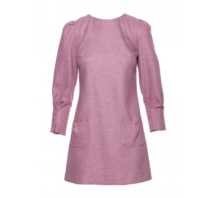 M870 Tweed mini šaty - marsala