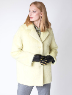 Kabát model 18100312 Žlutý - Deni Cler Milano
