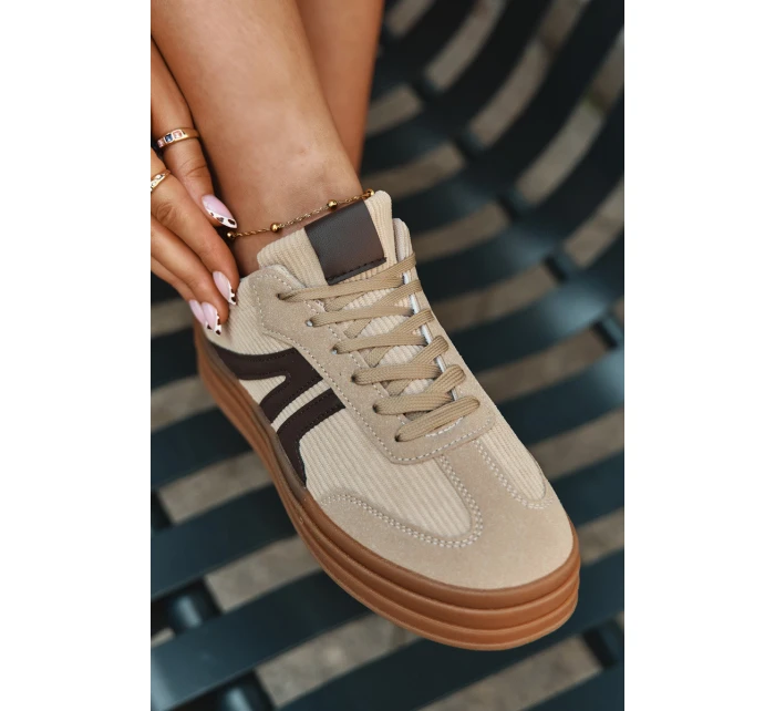 Semišové tenisky na platformě – béžové Corynelle Semišové tenisky na platformě – béžové Corynelle