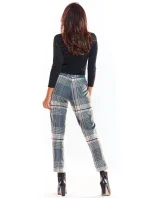 Dámské kalhoty A336 Šedá mix - Awama