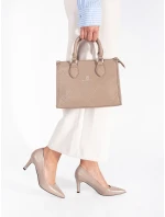 Stylové dámské hnědé lodičky na jehlovém podpatku Stylové dámské hnědé lodičky na jehlovém podpatku