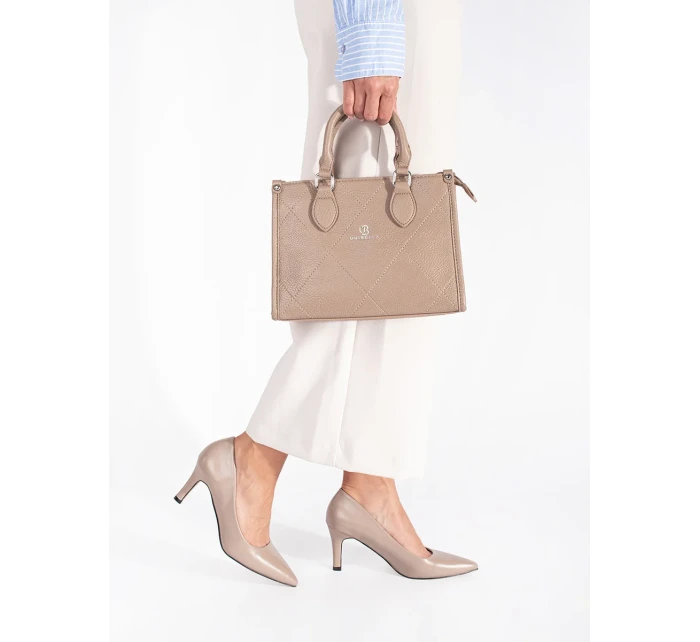 Stylové dámské hnědé lodičky na jehlovém podpatku Stylové dámské hnědé lodičky na jehlovém podpatku