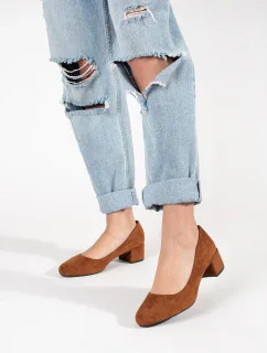 Pohodlné lodičky dámské model 20879652 na širokém podpatku - SERGIO LEONE