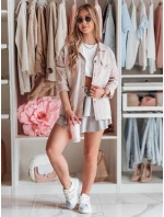 Dámská košilová bunda OVERBOR růžová FashionStreet TY4888