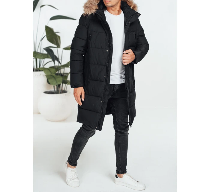 Pánská prošívaná zimní bunda černá TX5074