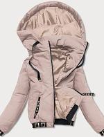 Dámská světle béžová bunda bomber (B8098-51)