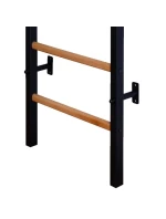 DŘEVĚNÝ KOVOVÝ GYMNASTICKÝ ŽEBŘÍK PRO 4 MADLA S DŘEVĚNOU TYČÍ BENCHK 211B
