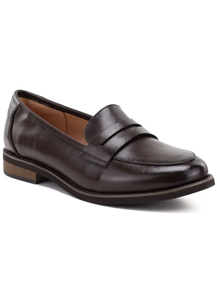 Dámské polobotky typu loafers, hnědé, Potocki JE19380