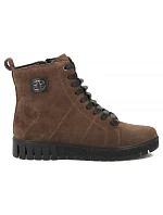 Dámské hnědé semišové kožené kotníkové boty Filippo model 22400220 Dámské hnědé semišové kožené kotníkové boty Filippo model 22400220