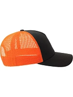 Rapper CottonS 5 panelová Trucker kšiltovka model 22450325 black/orange fluo - Atlantis Headwear Rapper CottonS 5 panelová Trucker kšiltovka model 22450325 black/orange fluo - Atlantis Headwear
