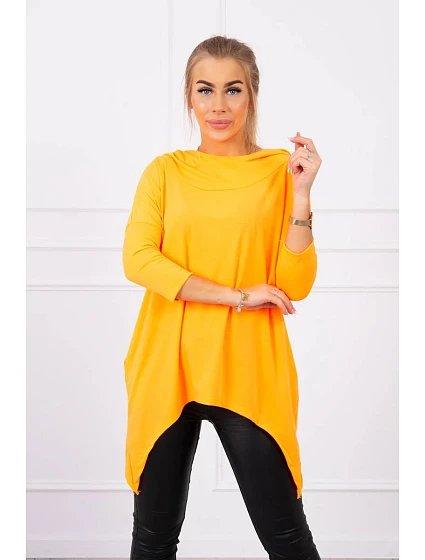 Mikina s potiskem model 18748273 oranžová neonová - K-Fashion Mikina s potiskem model 18748273 oranžová neonová - K-Fashion
