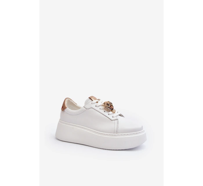 Dámské kožené tenisky CheBello 4411 bílé