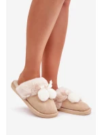 Dámské Pantofle S Kožíškem Béžové model 21681825 - Boto Dámské Pantofle S Kožíškem Béžové model 21681825 - Boto