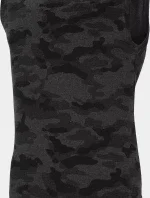 Pánské tričko bez rukávu D4L20 TSM306M Khaki černá- 4F