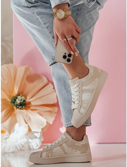 LUCIOS béžové FashionStreet dámské tenisky na platformě ZY0863
