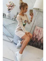 Šaty s potiskem Love béžové Šaty s potiskem Love béžové