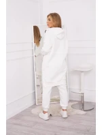 Hřejivá souprava s dlouhou mikinou ecru