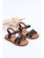 Dětské sandály s popruhy černá Isla Dětské sandály s popruhy černá Isla