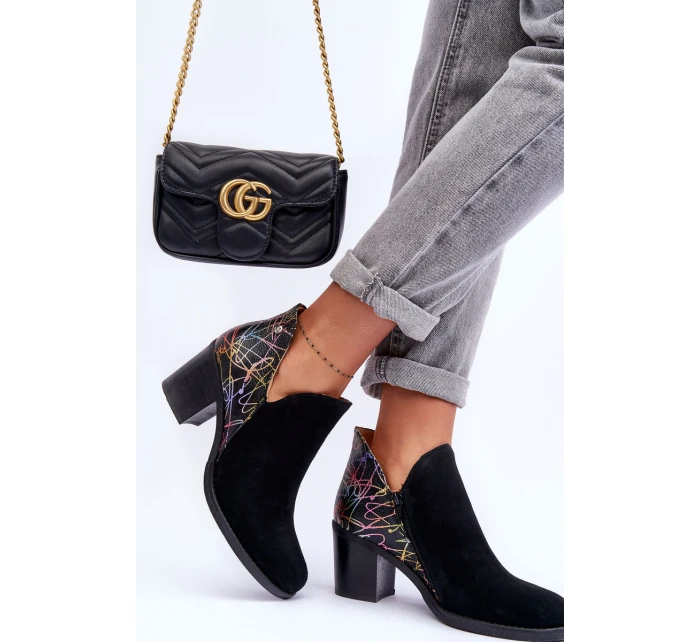 Dámské kožené boty na  černé model 21631083 - Maciejka