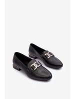 Dámské mokasíny s ozdobou černá model 21636073 - SERGIO LEONE