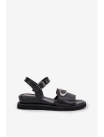 Dámské Sandály Na Klínu S Ozdobou Černé model 21685264 - Boto Dámské Sandály Na Klínu S Ozdobou Černé model 21685264 - Boto