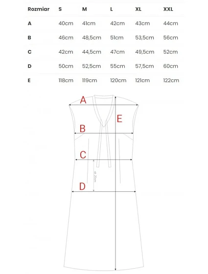 Šaty áčkového střihu s vázáním a výstřihem do V  modré model 21154776 - STYLOVE