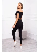 Žebrované legíny model 20686777 černé - Kesi Žebrované legíny model 20686777 černé - Kesi