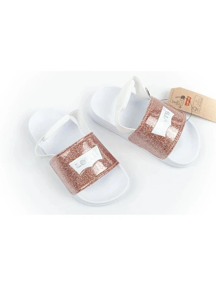 Levi's dětské žabky Pool S Mini dívčí třpytivé sandály dětské Levi's dětské žabky Pool S Mini dívčí třpytivé sandály dětské