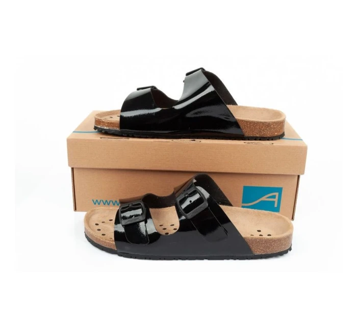 Sandály Black W pracovní žabky model 17524799 - Abeba Sandály Black W pracovní žabky model 17524799 - Abeba