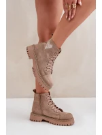 Dámské Botky S Tmavě Béžové model 21680948 - Boto Dámské Botky S Tmavě Béžové model 21680948 - Boto