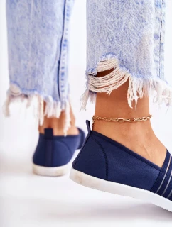 Dámské látkové tenisky Slip-On námořnická modre Lilis