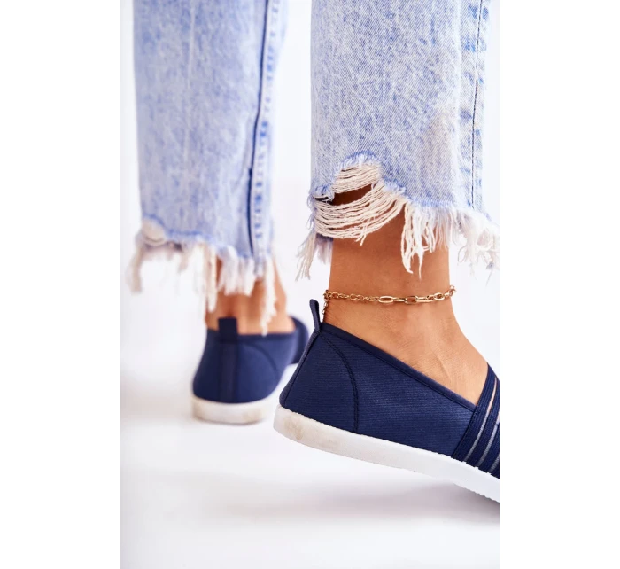 Dámské látkové tenisky Slip-On námořnická modre Lilis Dámské látkové tenisky Slip-On námořnická modre Lilis