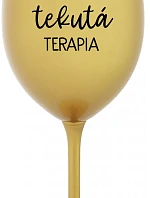 MAMINKINA TEKUTÁ TERAPIA - zlatý pohár na víno 350 ml