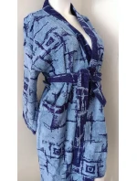 AKCE - Dětský froté župan modrý se vzorem - Vestis