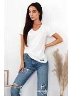 Dámské tričko Serek s krátkým rukávem hnědé - Off Pink