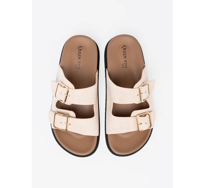 Trendy dámské Jasnobeżowy nazouváky platforma Trendy dámské Jasnobeżowy nazouváky platforma