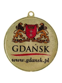 Zlatá medaile s prostorem pro emblém 25 mm - ocelová medaile s potiskem luxor jet