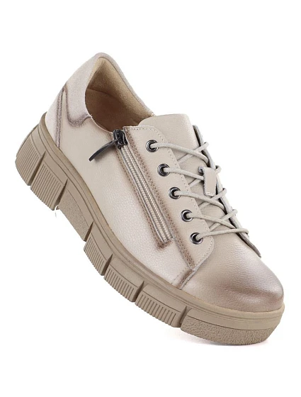 Dámské kožené boty na platformě béžové Cambell 26-19305 Dámské kožené boty na platformě béžové Cambell 26-19305