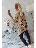 Mikina s potiskem kola camel