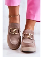 Elegantní boty se zlatým zdobením béžová Harmell Elegantní boty se zlatým zdobením béžová Harmell