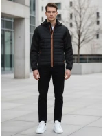 Pánská přechodná prošívaná bunda černá FashionStreet TX3785