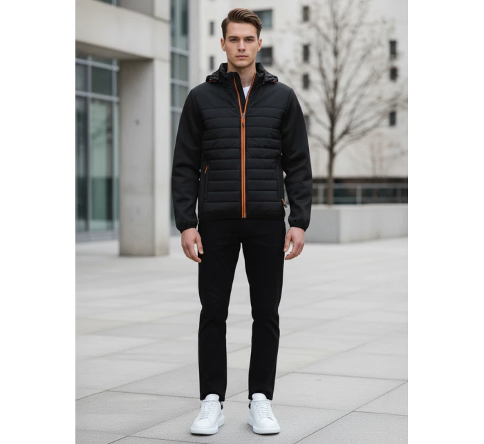 Pánská přechodná prošívaná bunda černá FashionStreet TX3785