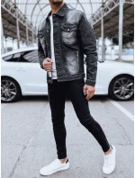 Pánská džínová bunda černá FashionStreet TX4719 Pánská džínová bunda černá FashionStreet TX4719