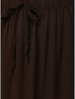 Dámská viskózová maxi sukně s elastickým pasem hnědá FashionStreet CY0515 Dámská viskózová maxi sukně s elastickým pasem hnědá FashionStreet CY0515