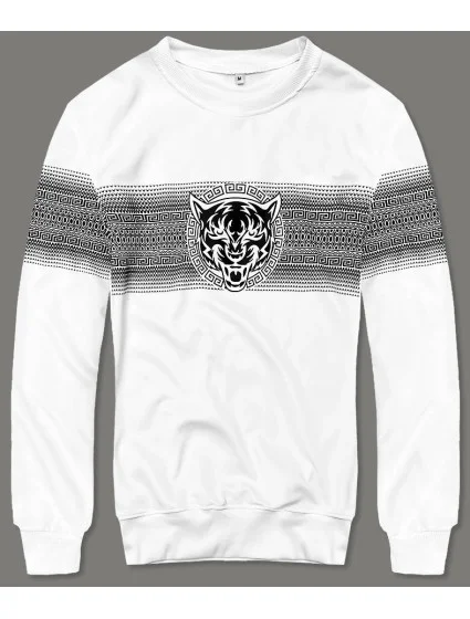 Tenká bílá mikina s potiskem model 18433251 - J.STYLE